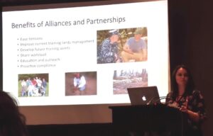 presentation slide balancing culture and mission by focusing on the Benefits of Alliances and Partnerships for Cultural Resources on Military bases